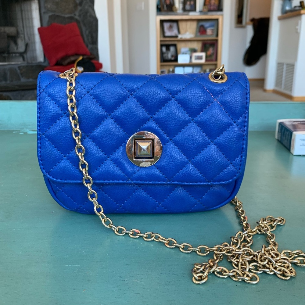 Royal blue cross body purse